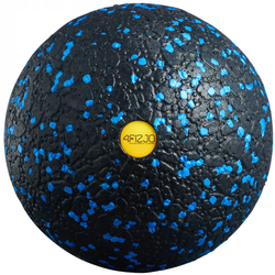 Piłka do masażu i rolowania mięśni średnica 12 cm 4Fizjo - czarno-niebieska